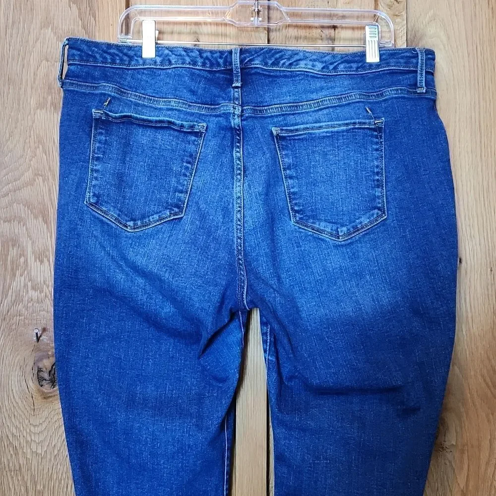 Mossimo Supply Co Curvy High Rise Stretch Skinny Jeans, 18 Petite, Blue Denim